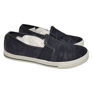 Lauren Ralph Lauren Shoes Womens Size 7 B Jinny Slip-On Woven Black LRL Loafer